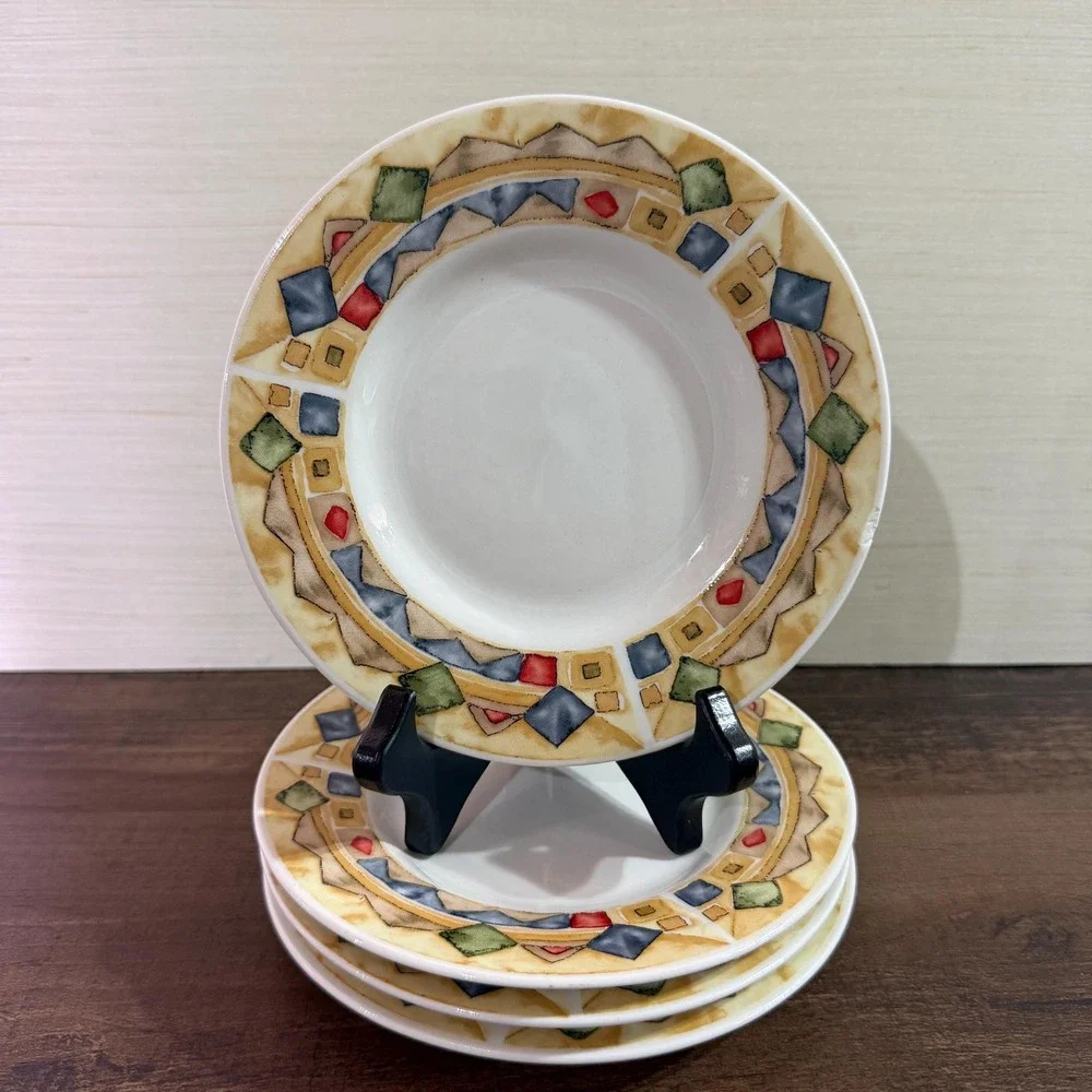 4 Sakura Bella Saucer VTG Majesticware Paula Zanger 6.5